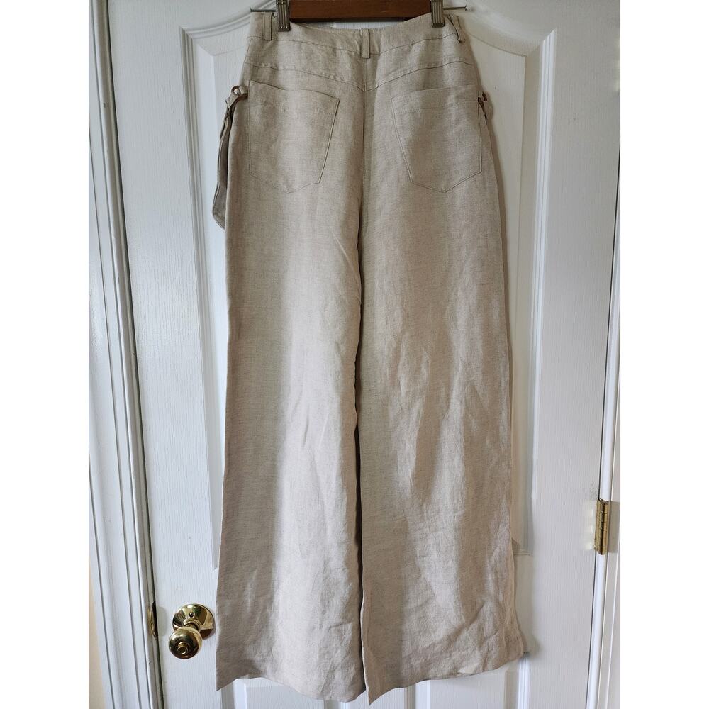 Creatore Korean Streetwear High-Waisted Linen Blend Cargo Utility Pants XXS 0 24 - Picture 2 of 7